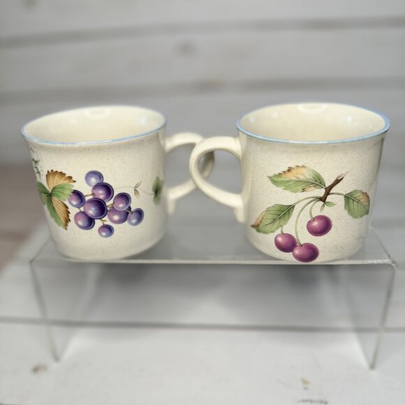 Set of 2 Savior Vivre Lucious Coffee Tea Mug with Saucer Fruit Motif JJ017 - Picture 5 of 12